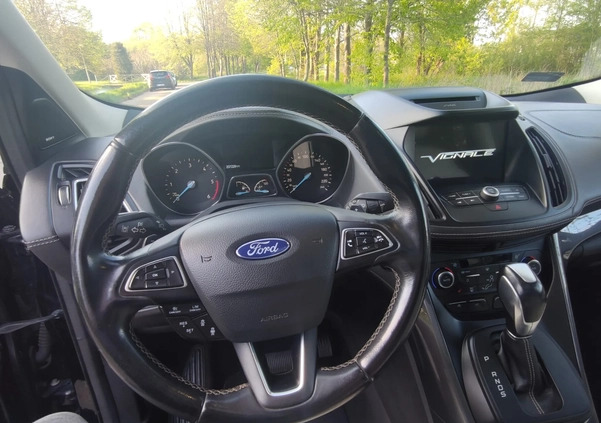 Ford Kuga cena 83900 przebieg: 207229, rok produkcji 2017 z Białogard małe 37